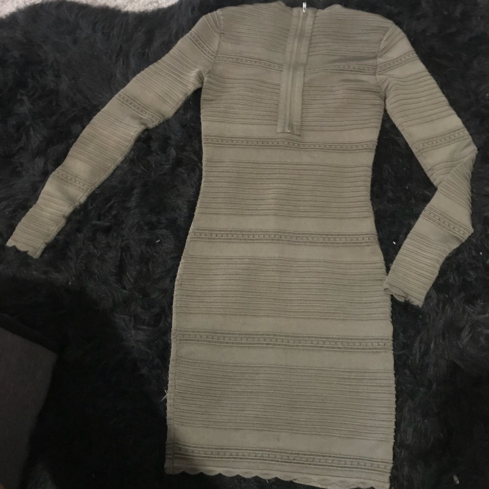 SOLD on another site) Olive Green Bodycon Dress